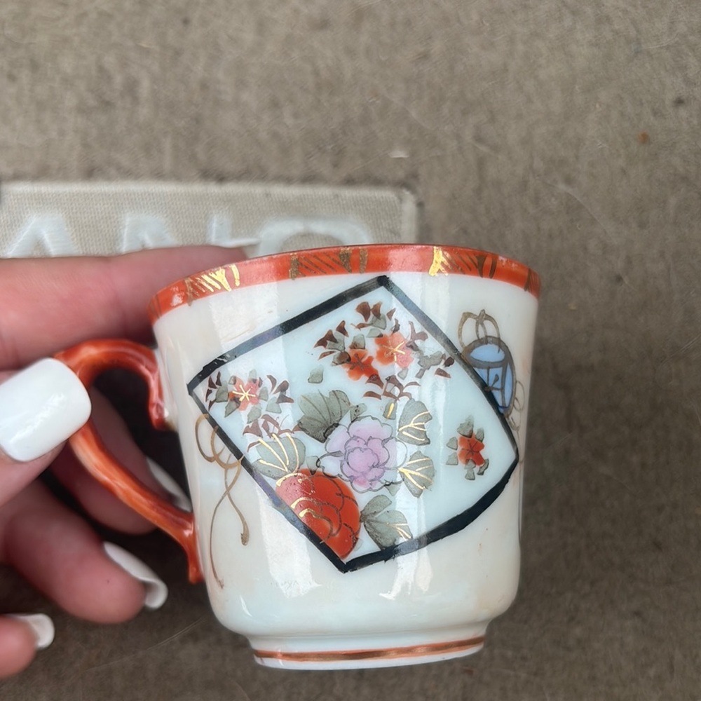 Vintage Floral Porcelain Teacup
